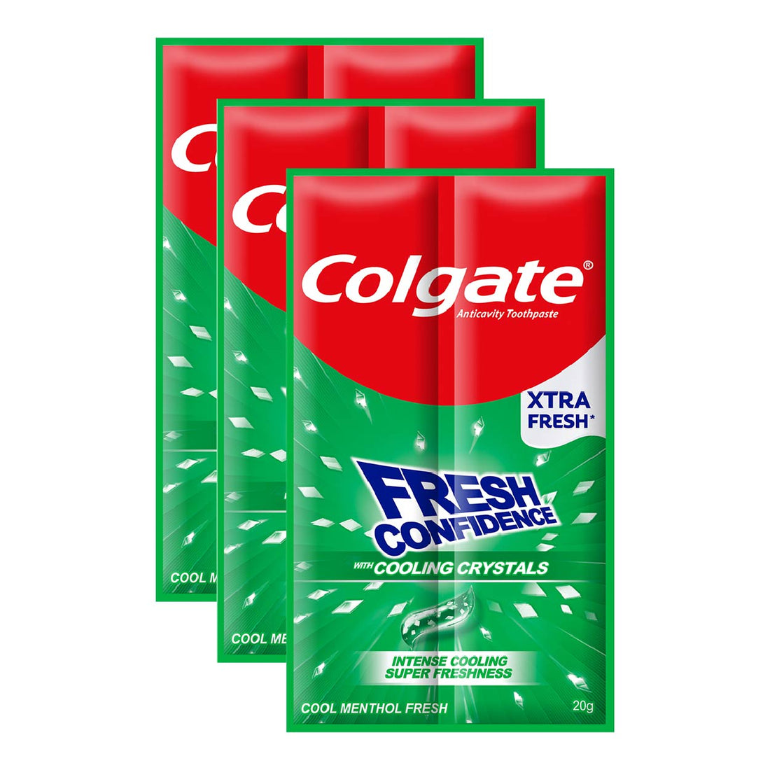 Colgate Fresh Confidence Toothpaste Cool Menthol Fresh 3x20g – Ever ...