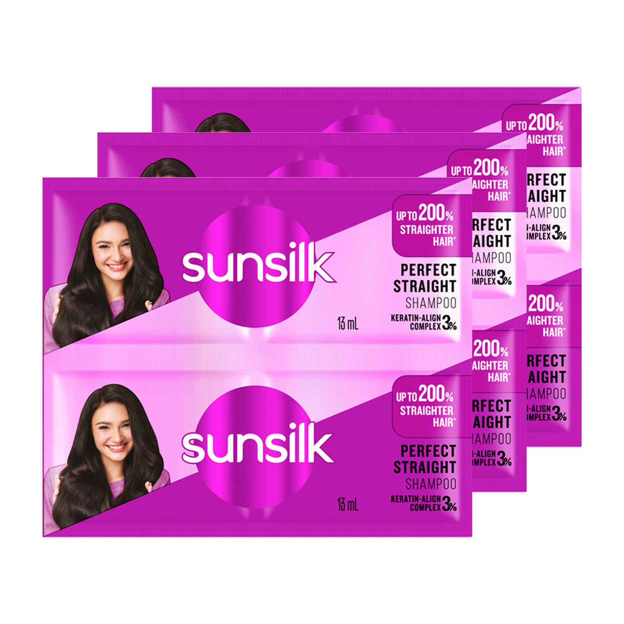 Sunsilk Shampoo Perfect Straight Purple 6x13ml