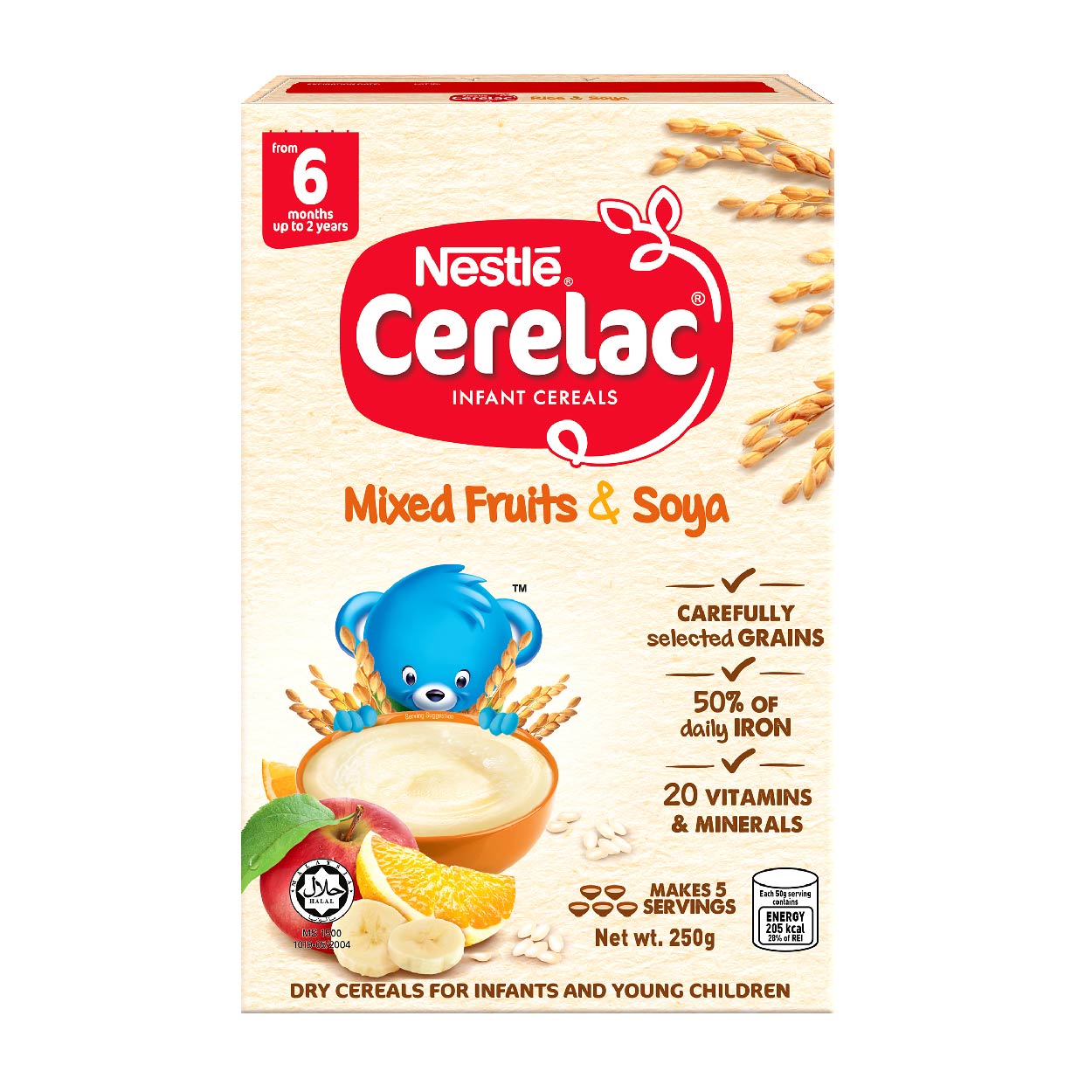 Nestle Cerelac Infant Cereals Mixed Fruits & Soya 250g