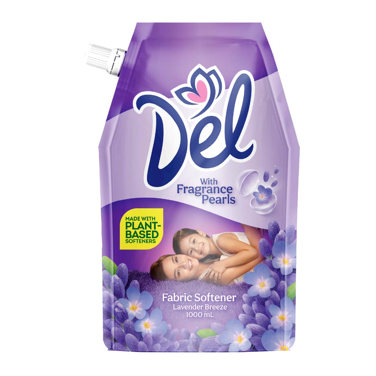 Del Fabric Softener Lavender Breeze Purple 1L Refill