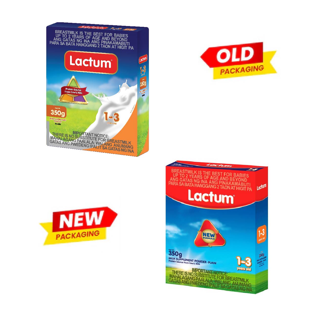 Lactum Milk Powder 1-3 years old Plain 350g