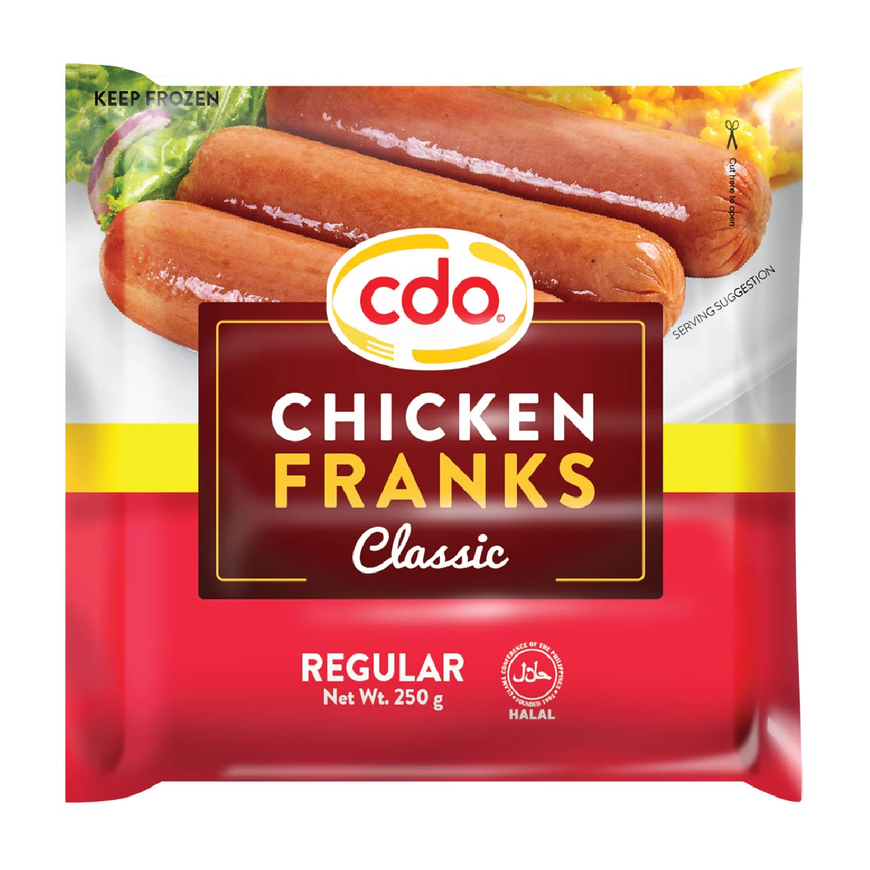 CDO Chicken Franks Classic Regular 250g