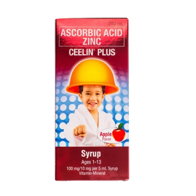 Ceelin Ascorbic Acid with Zinc Syrup Apple 250ml