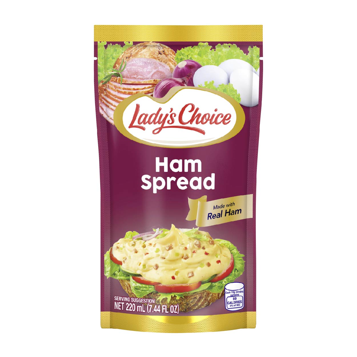 Lady's Choice Ham Spread Pouch 220ml