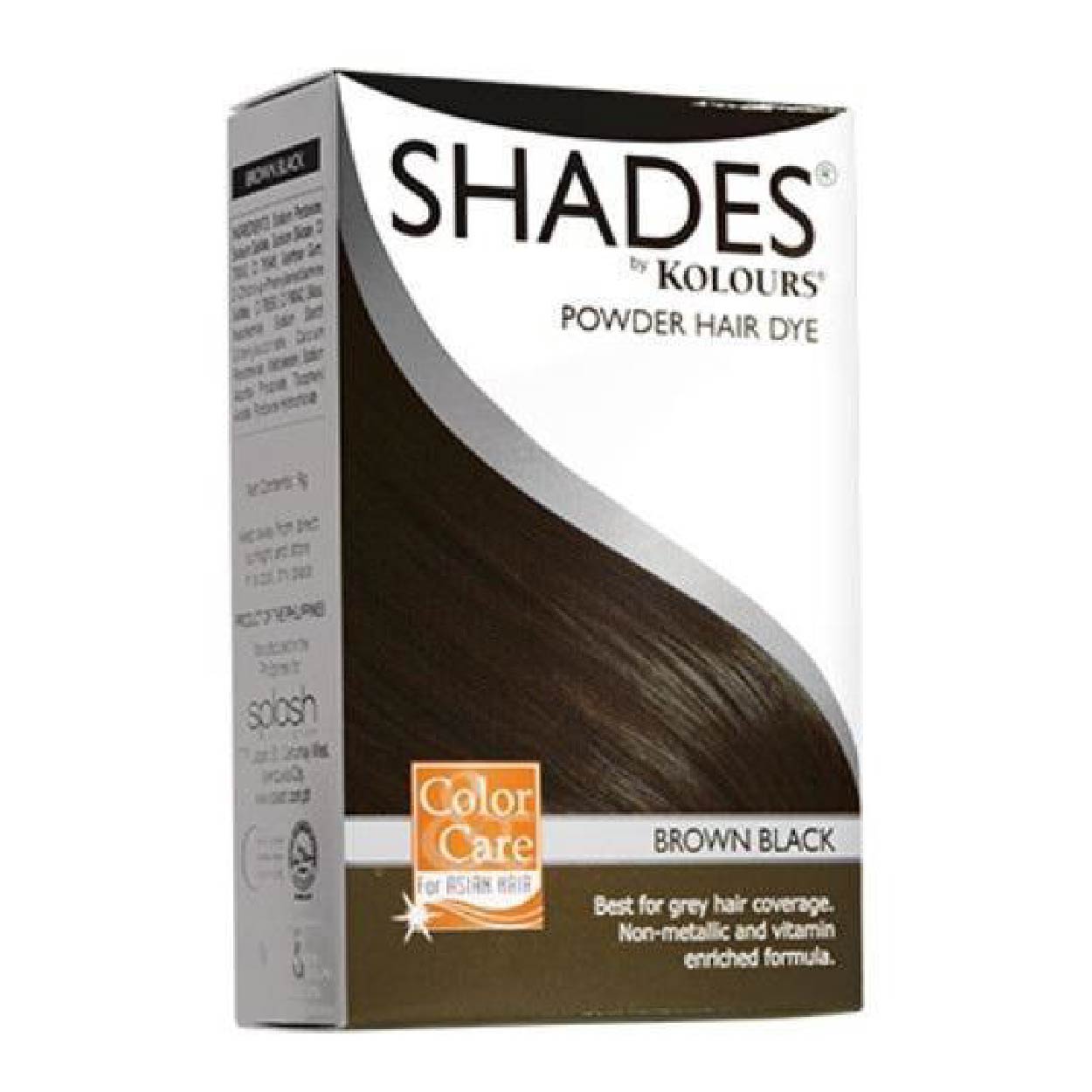 Shades by Kolours Hair Dye Powder Brown Black 9g