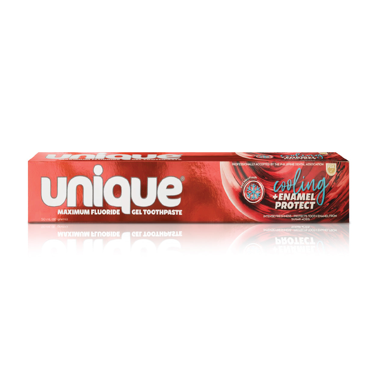 Unique Gel Toothpaste Hot Mint Fresh Red 50ml