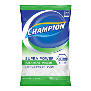 Champion Detergent Powder Supra Kalamansi Citrus Fresh 800g