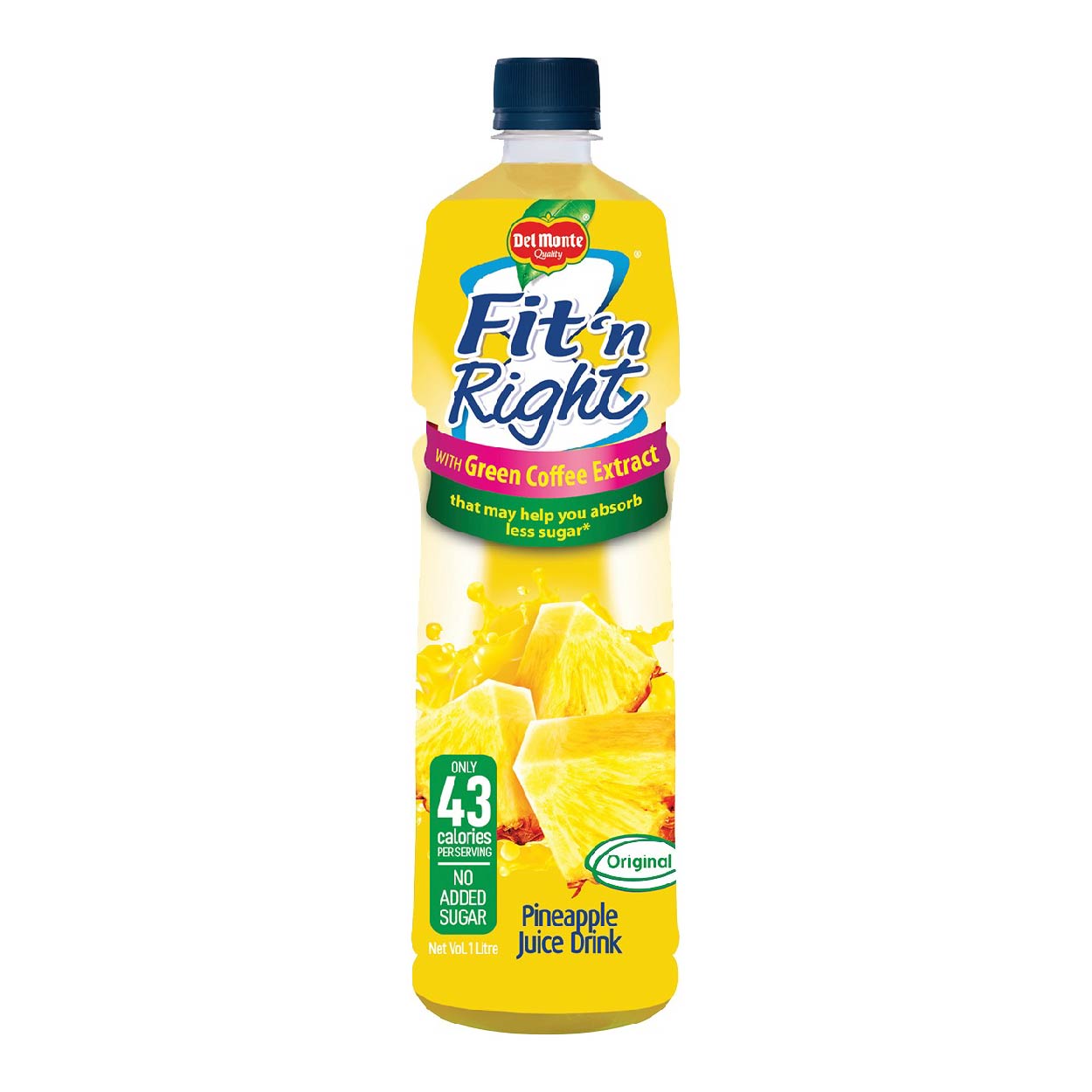 Del Monte Fit 'n Right Original Pineapple Juice Drink 1L