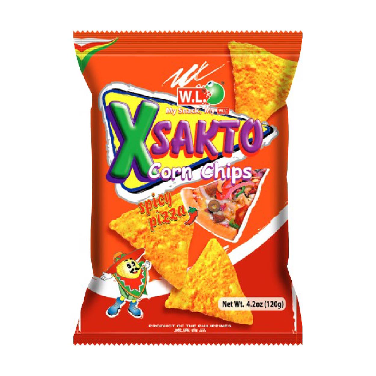 Xsakto Corn Chips Spicy Pizza 120g