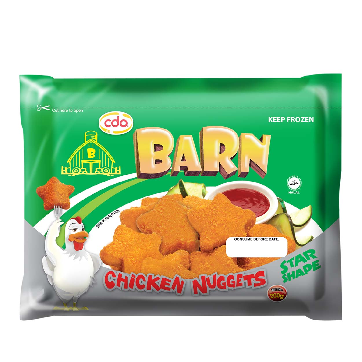 CDO Barn Chicken Nuggets Star Shape 200g