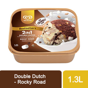 Selecta 2 in 1 Double Dutch Rocky Road Ice Cream 1.3L