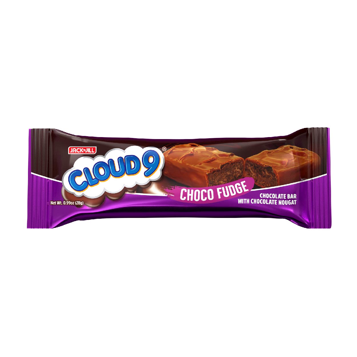 Cloud 9 Choco Fudge with Nougat Chocolate Bar 28g