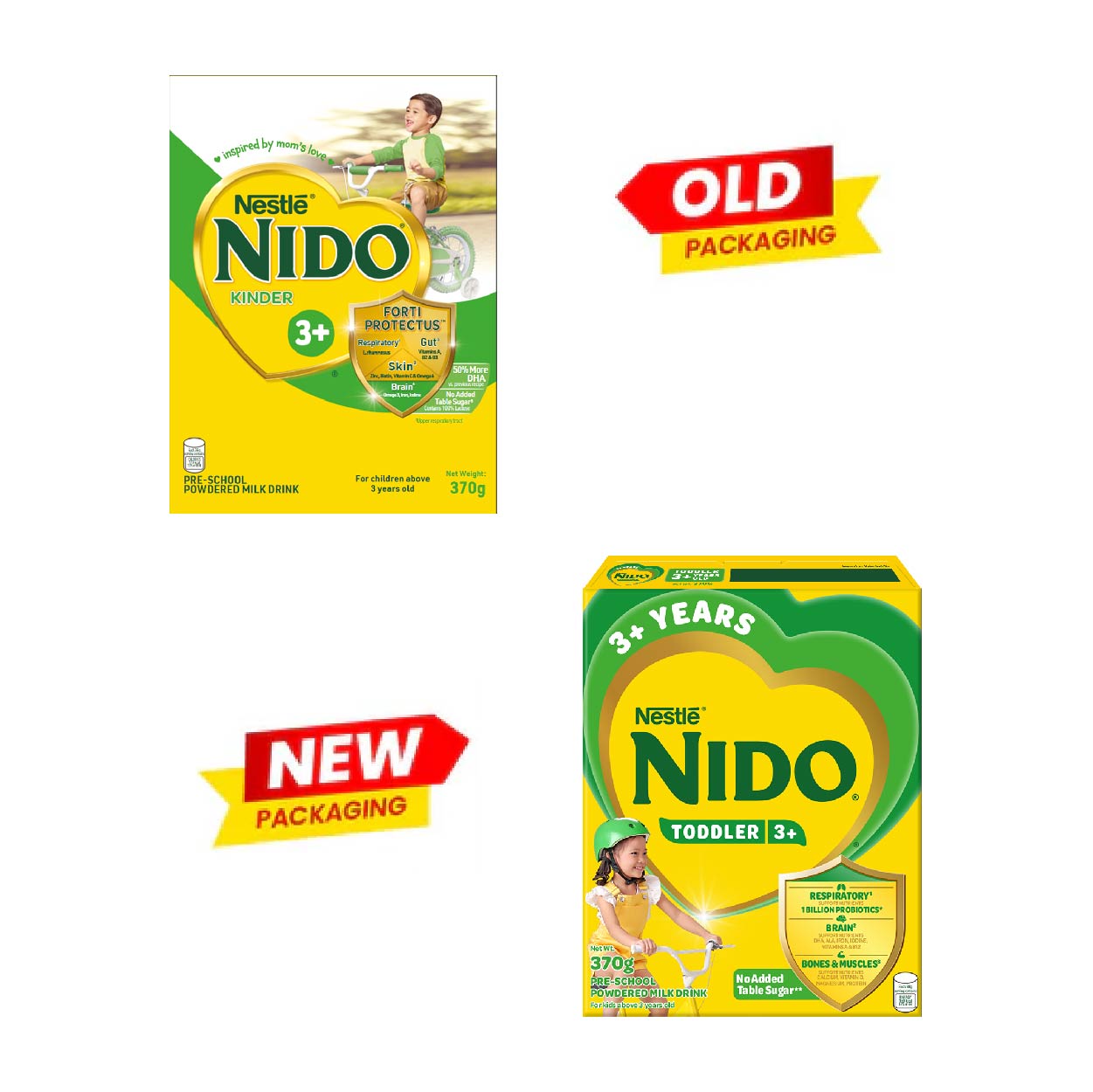 Nido Toddler 3+ Pre-School Powdered Milk Drink 3+ years old 370g