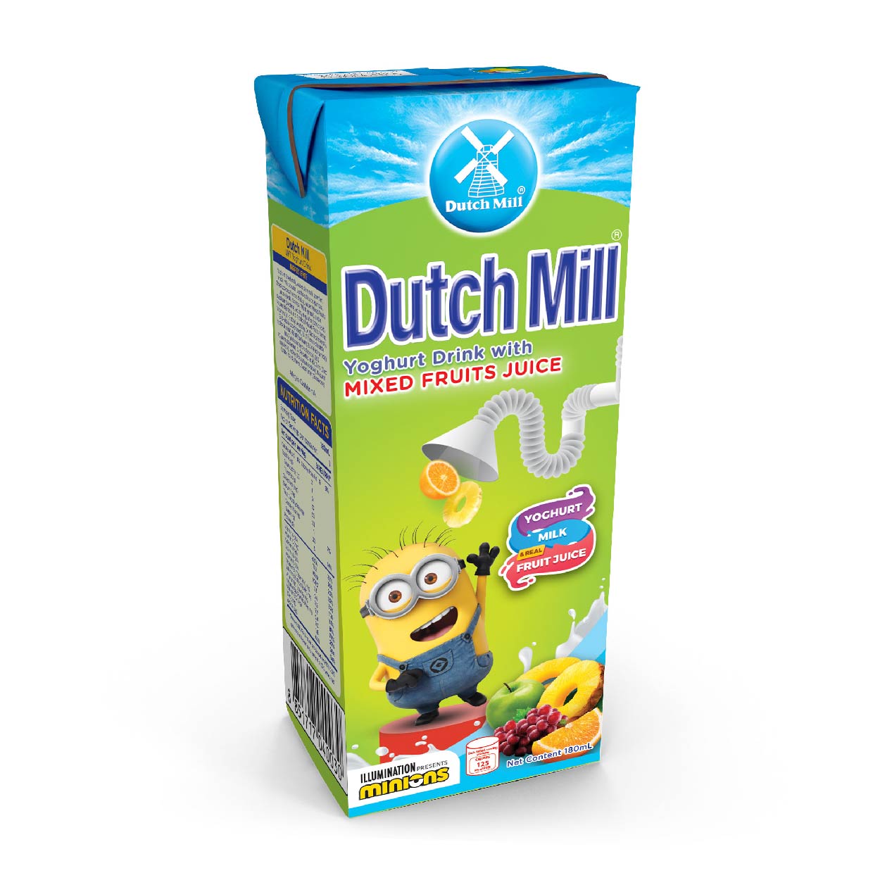 Dutch Mill Yoghurt Drink Mixed Fruits 180ml