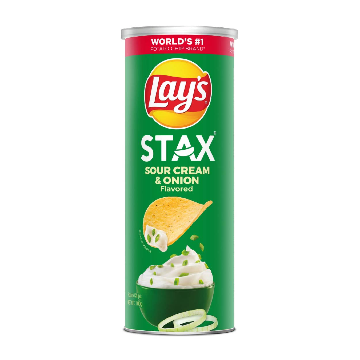 Lay's Stax Sour Cream & Onion Potato Chips 100g