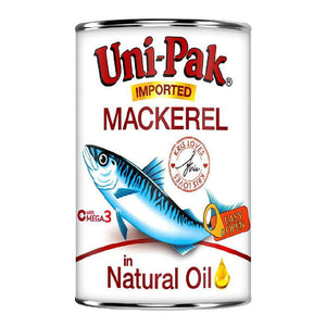 Uni-Pak Mackerel in Natural Oil Easy Open 155g