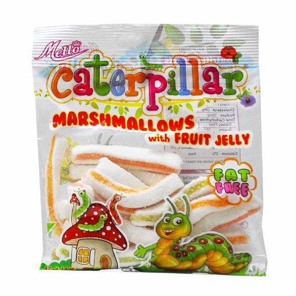 Mello Caterpillar Marshmallows with Fruit Jelly 55g