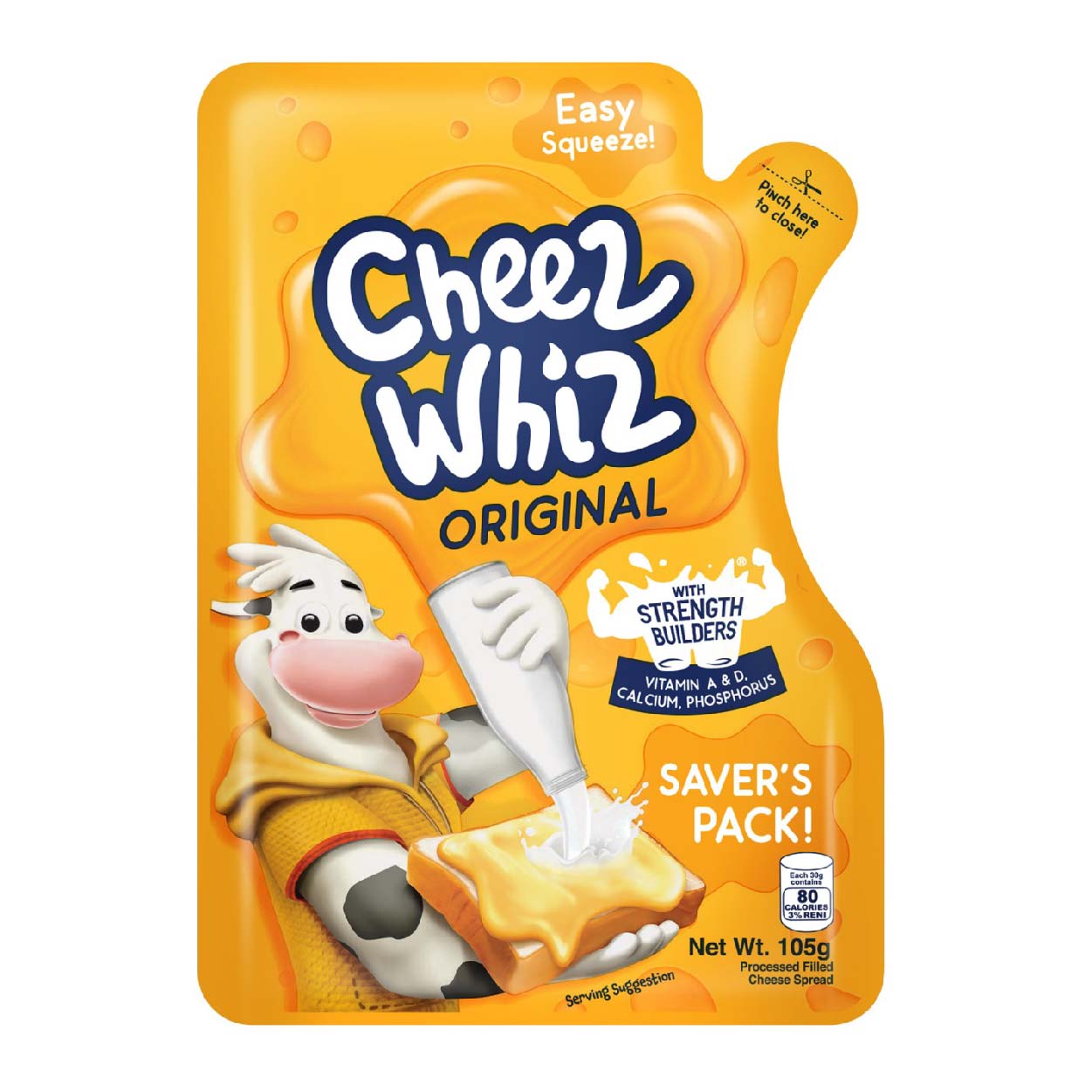 Cheez Whiz Original Spread Easy Squeeze 105g