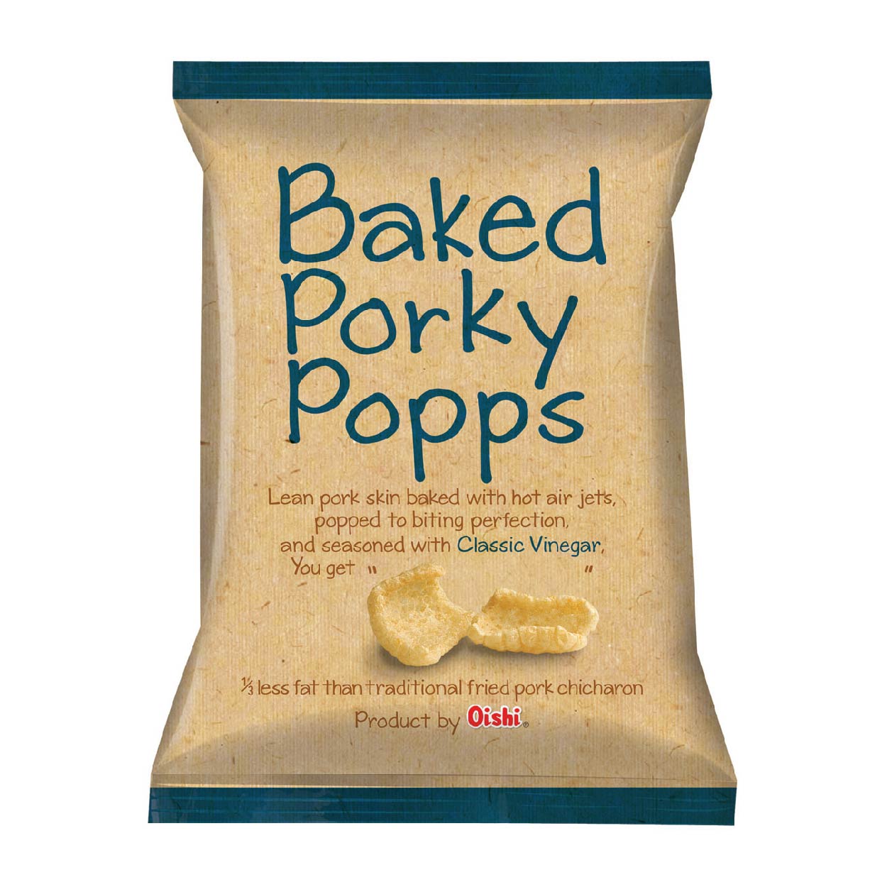 Baked Porky Popps Classic Vinegar 34g
