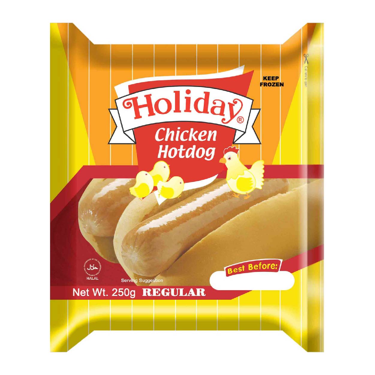 Holiday Chicken Hotdog Regular 250g