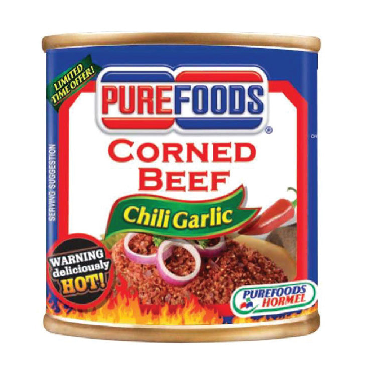 Purefoods Corned Beef Chili Garlic 210g
