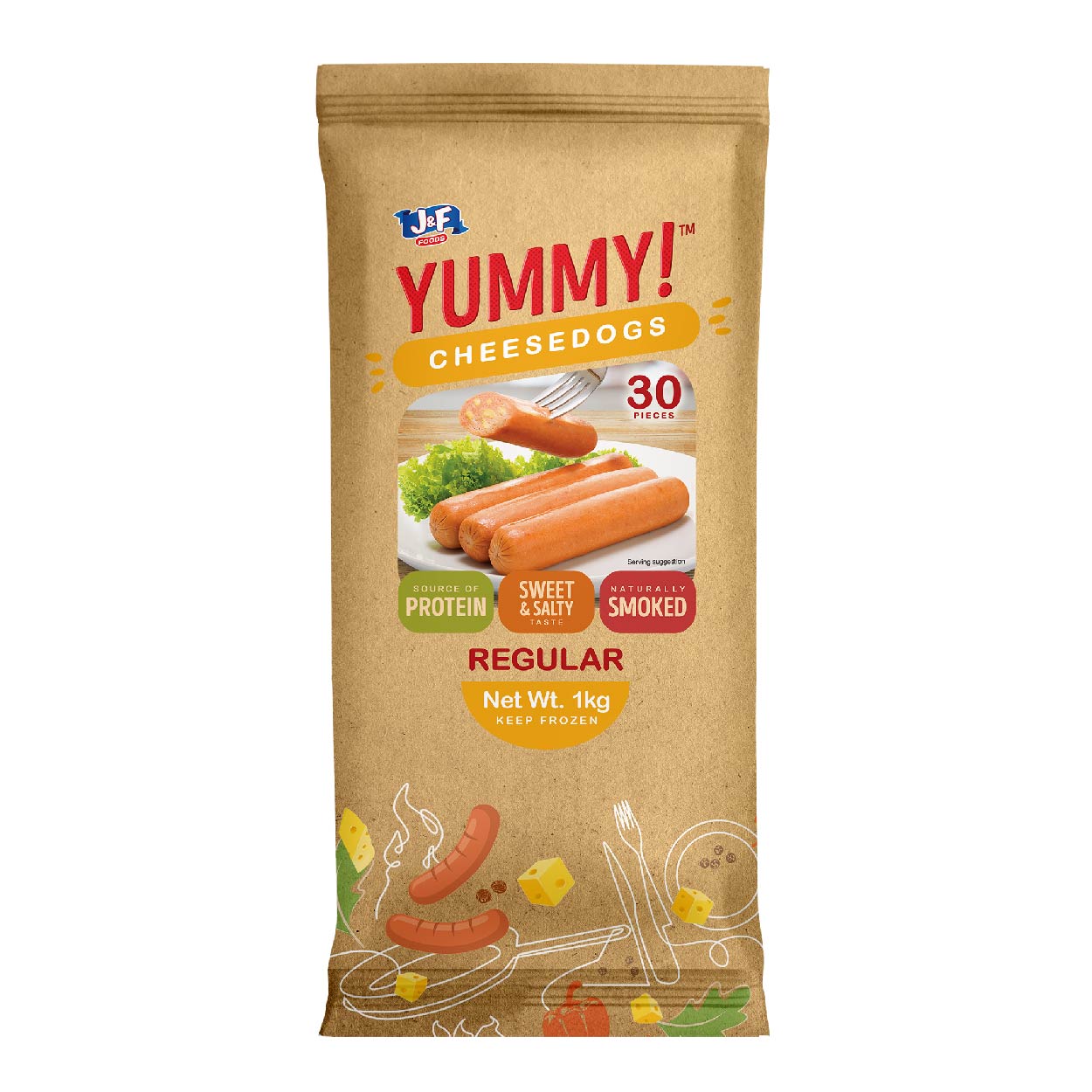 J&F Foods Yummy Cheesedogs 1kg
