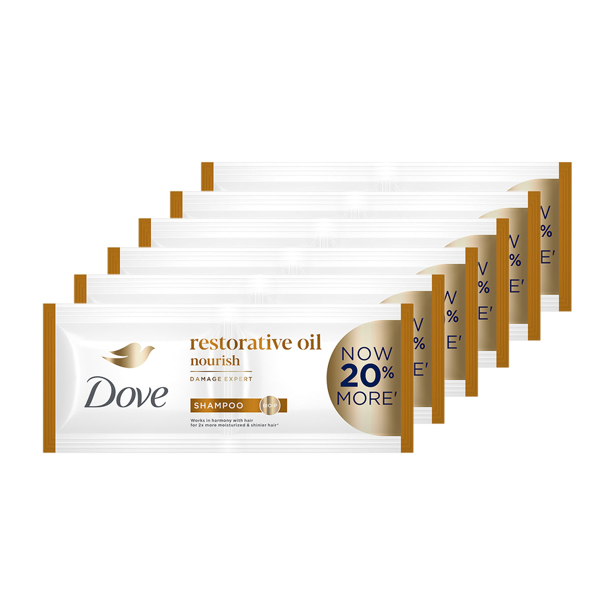 Dove Shampoo Restorative Oil Nourish Gold 6x12ml