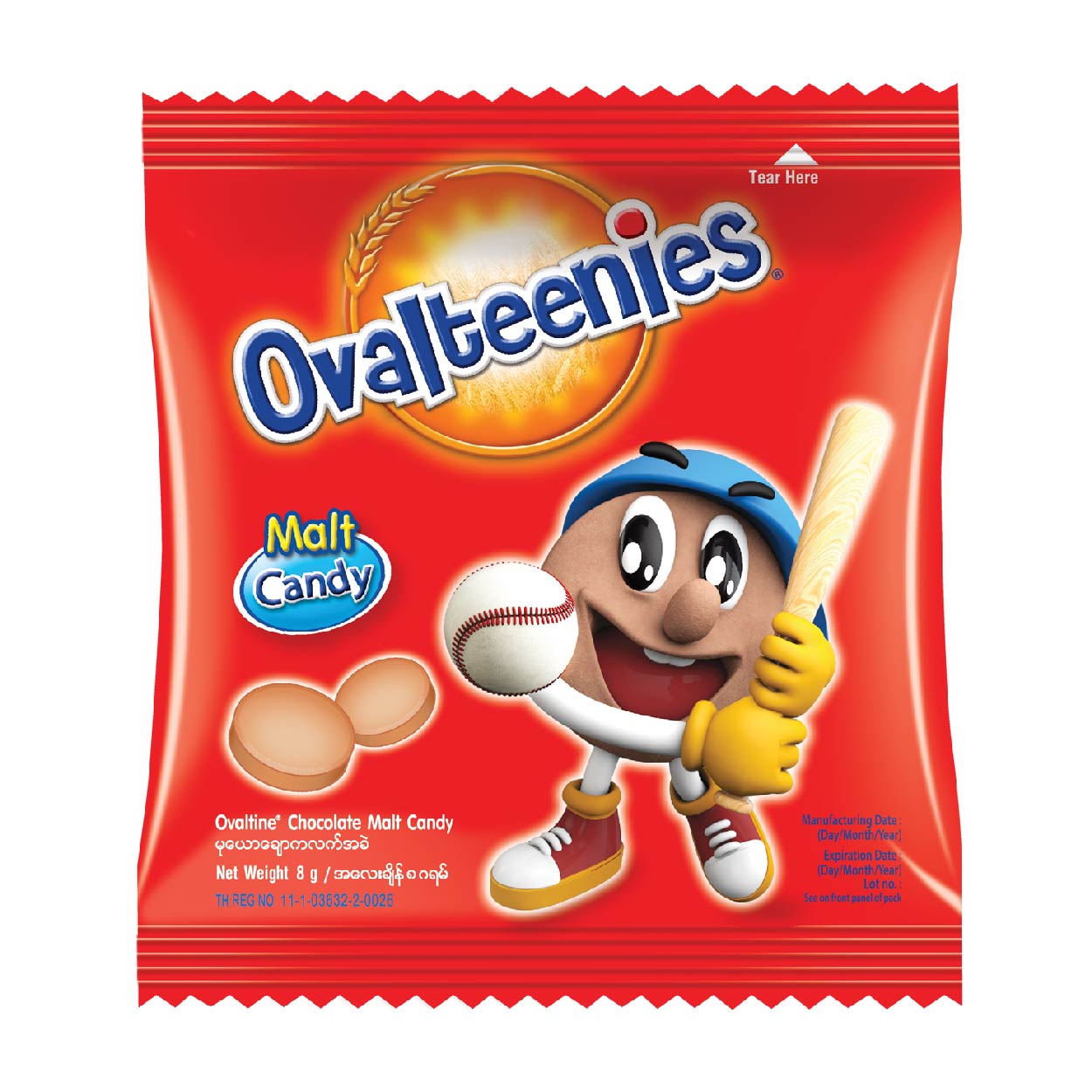 Ovalteenies Malt Candy 12x8g