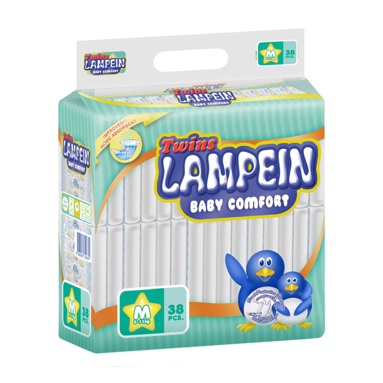 Lampein Twins Baby Comfort Diaper M 38s