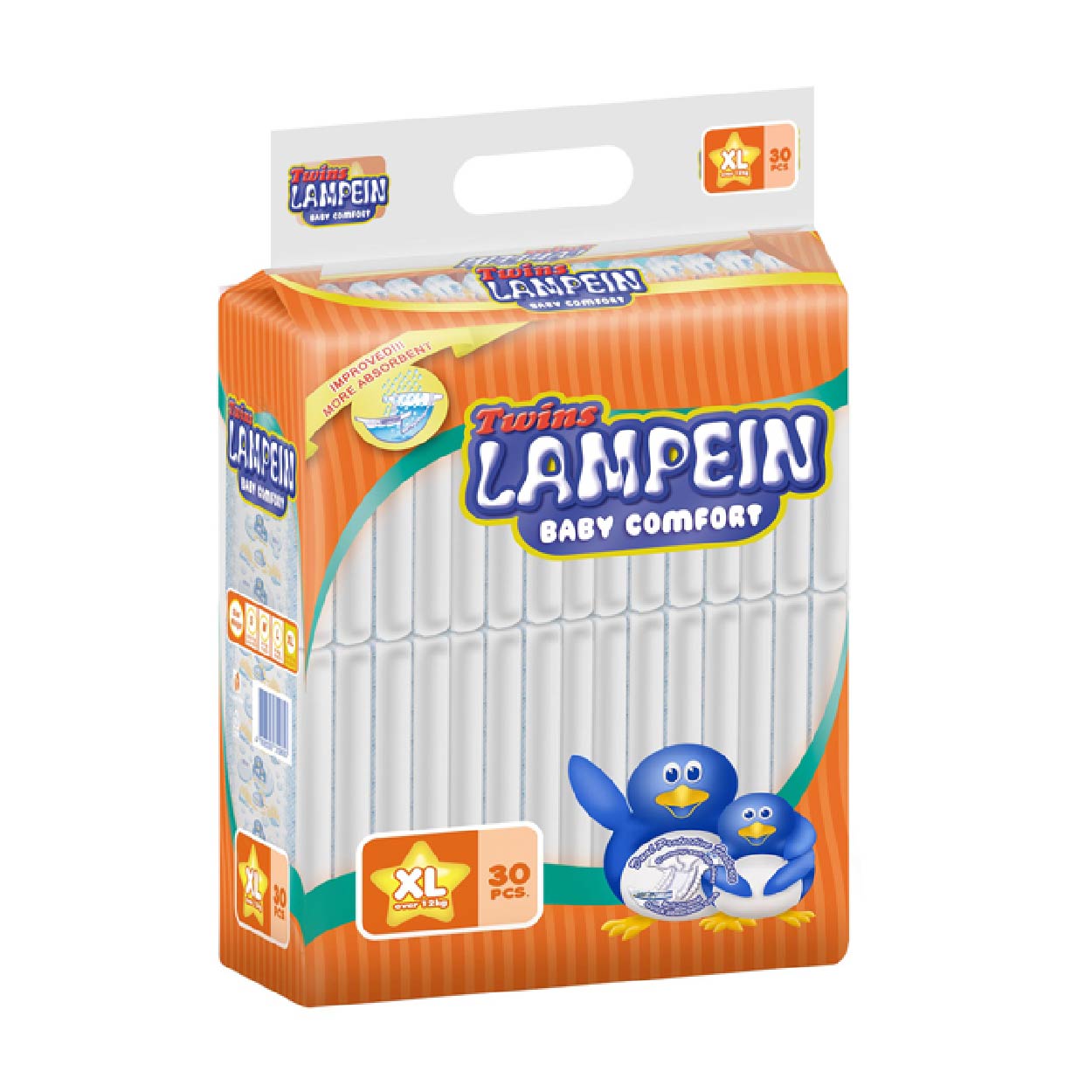 Lampein Twins Baby Comfort Diaper XL 30s