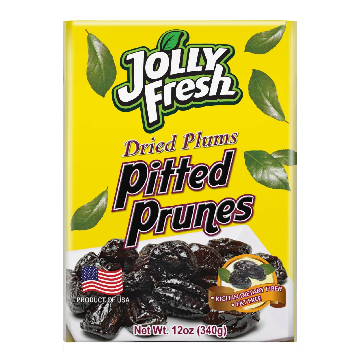 Jolly Fresh Dried Plums Pitted Prunes 12oz