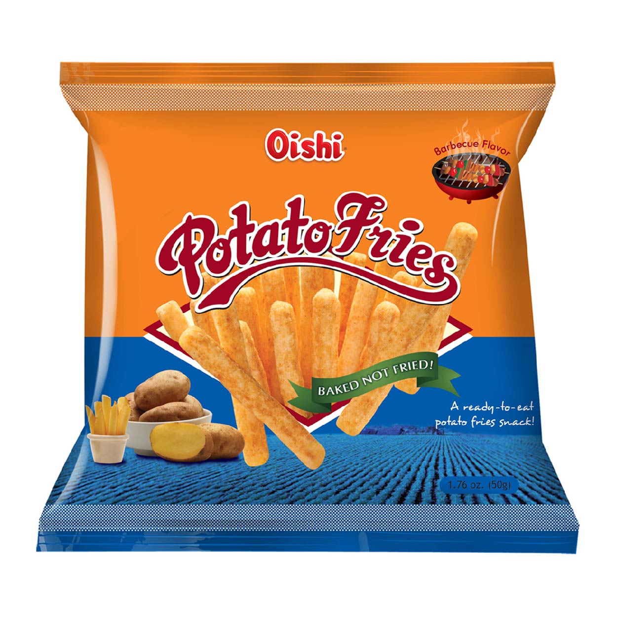 Oishi Potato Fries Barbeque 50g