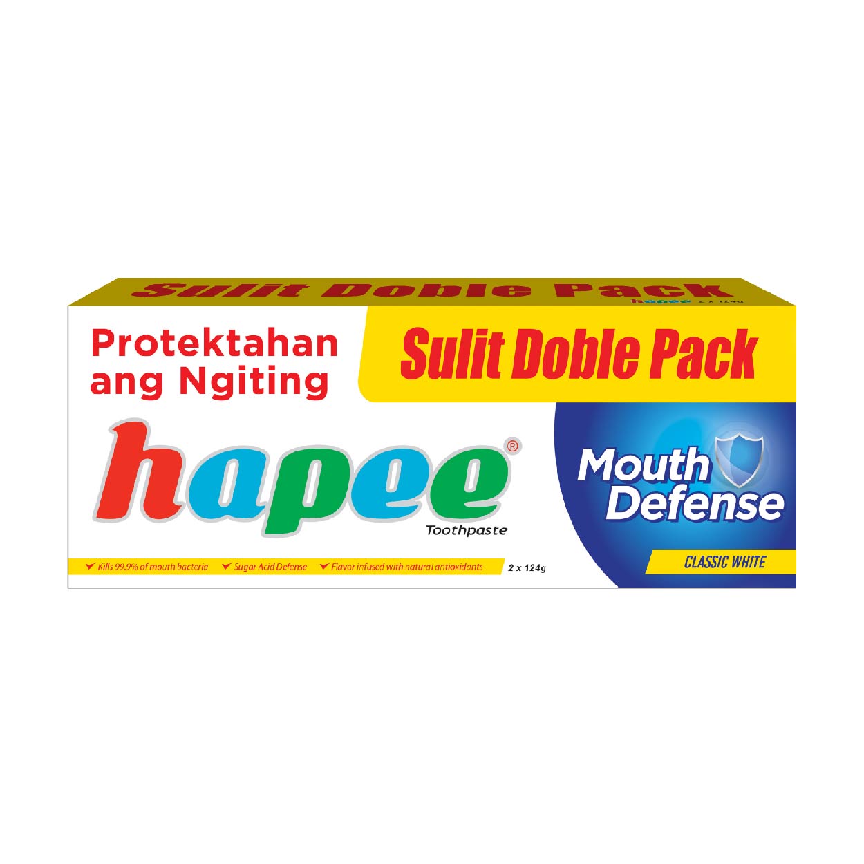 Hapee Toothpaste Classic White 2 x124g Sulit Doble Pack – Ever Supermarket