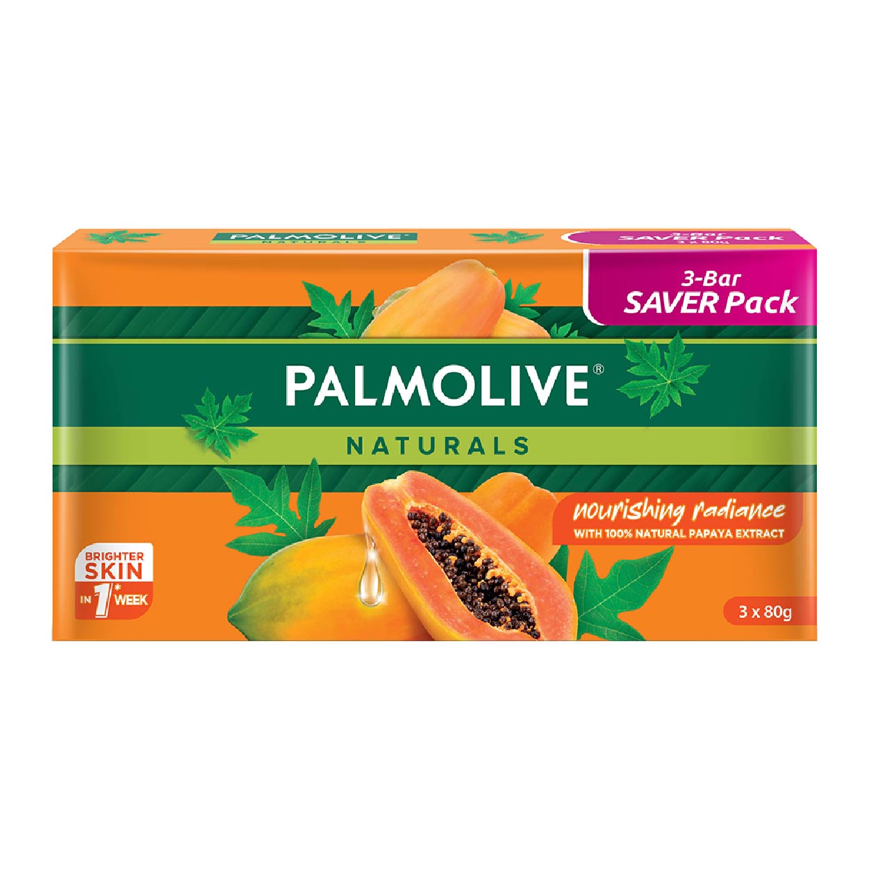 Palmolive Naturals Soap Nourishing Radiance 80g 3 Bar Saver Pack