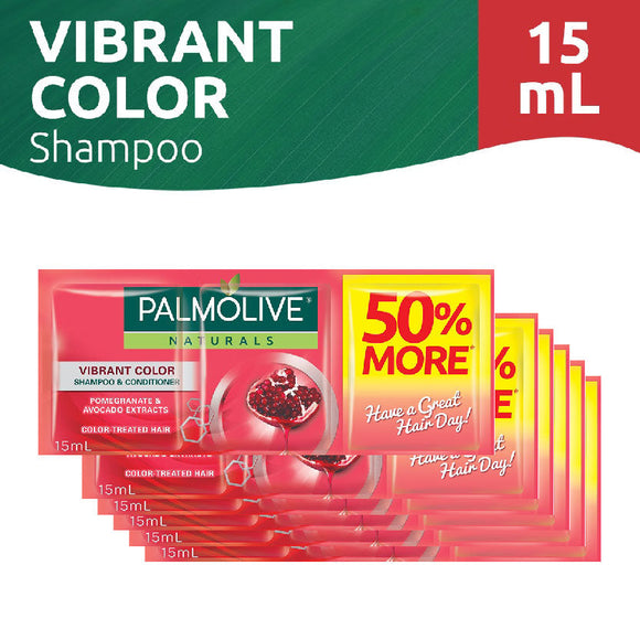 Palmolive Naturals Shampoo Vibrant Color Metalic Red 6x15ml