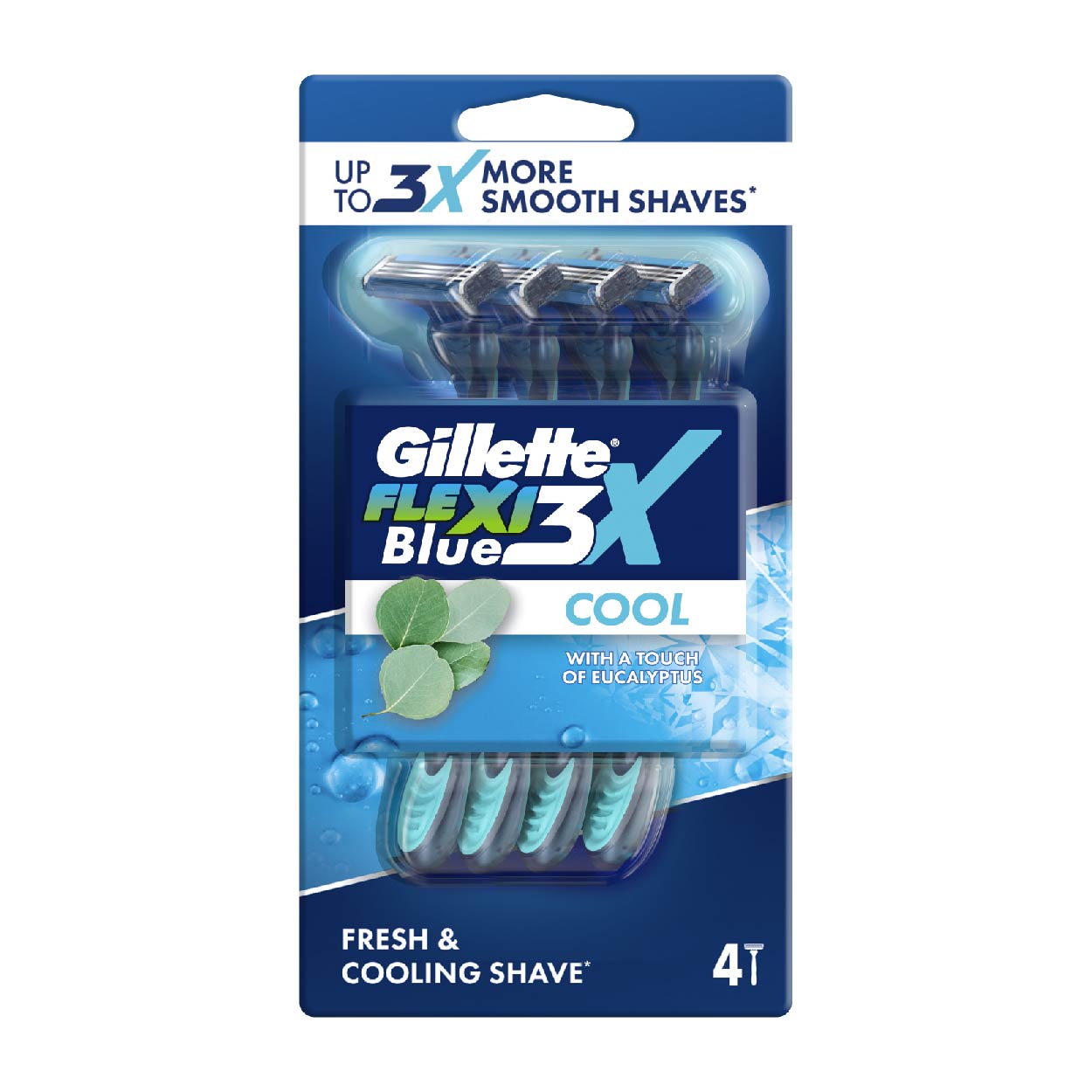 Gillette Razor Flexi Blue 3X Cool 4s