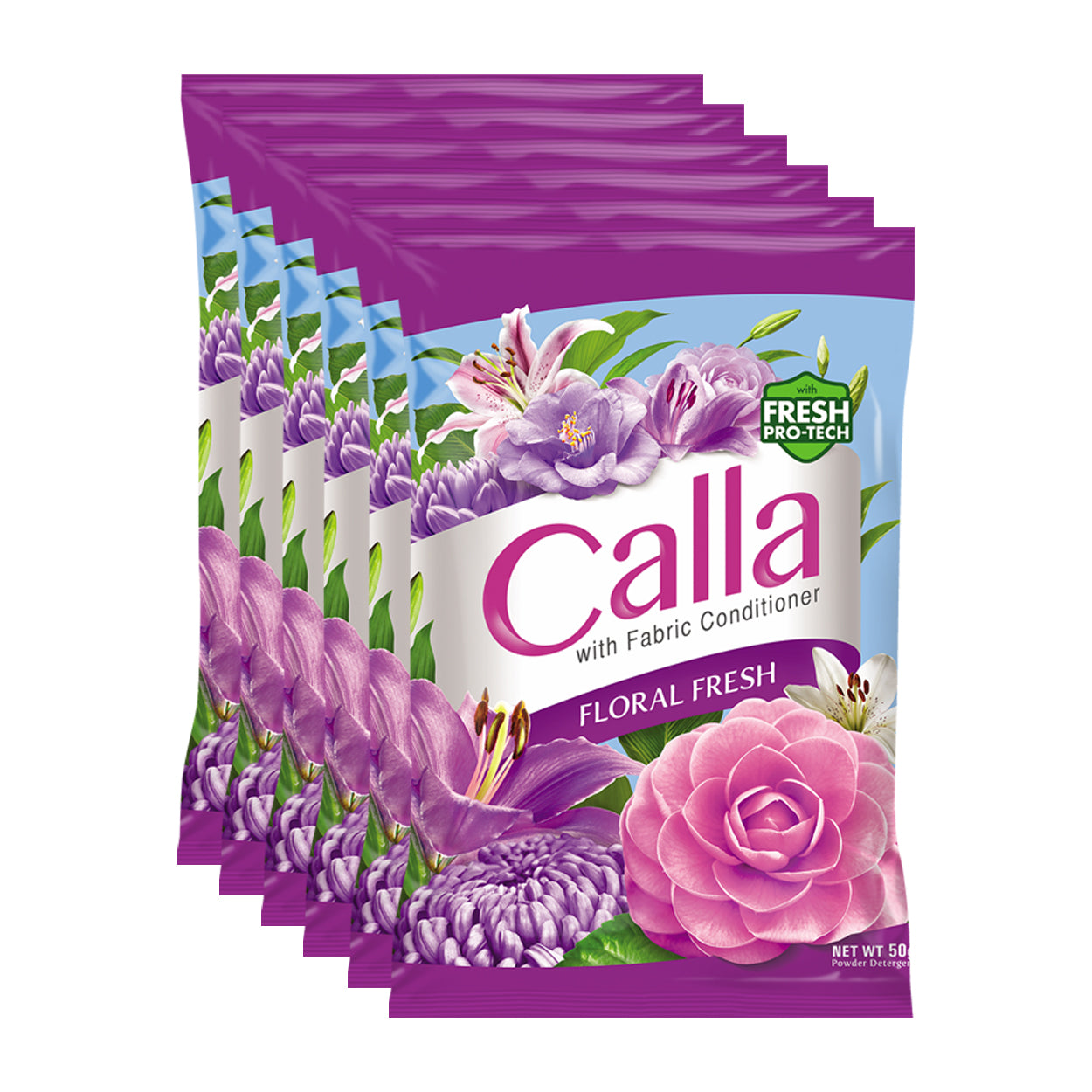 Calla Detergent Powder with FabricConditioner FloralFresh6x45/50g