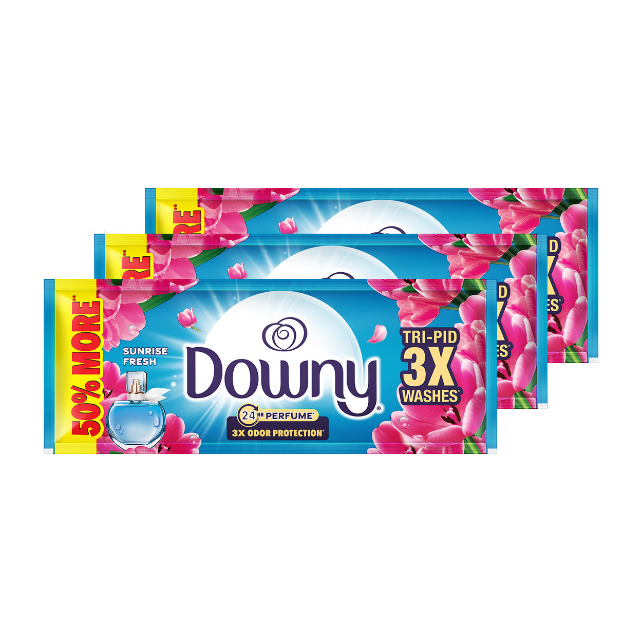 Downy PerfumeFabricConditionerOdorProtectSunriseFreshTripid3x75ml
