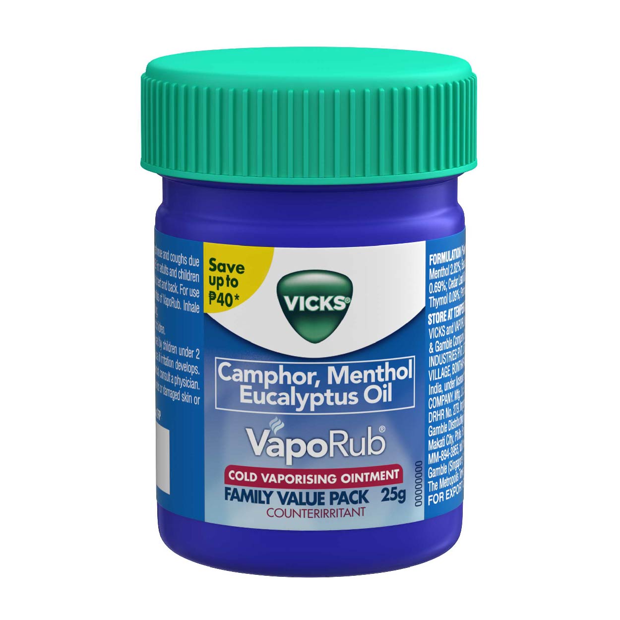 Vicks VapoRub Cold Vaporising Ointment 25g