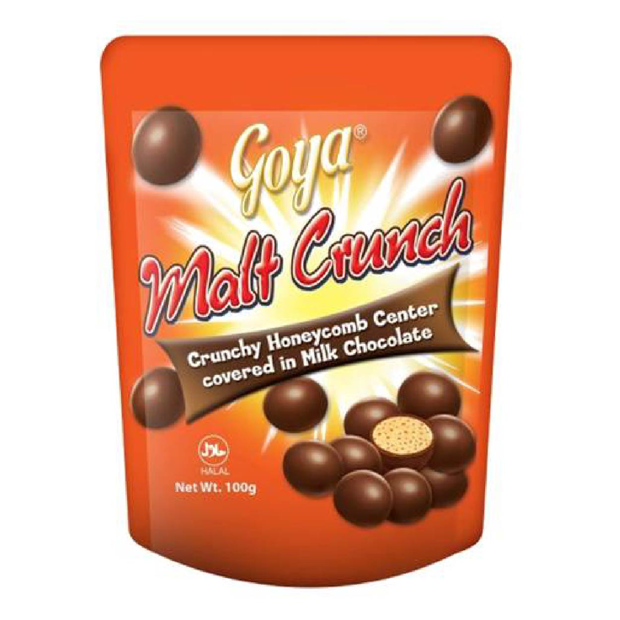 Goya Malt Crunch Maltitos Milk Chocolate 100g