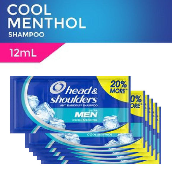 Head & Shoulders Men Anti Dandruff Shampoo Cool Menthol 6x12ml