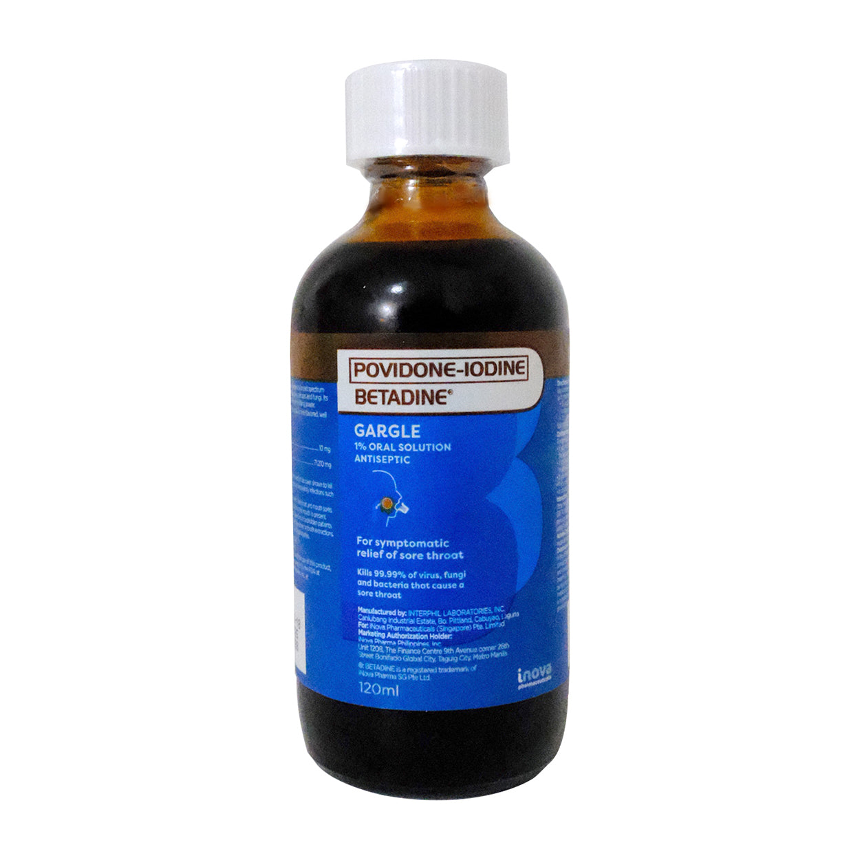 Betadine Mouthwash Gargle 1% Oral Solution Antiseptic 120ml