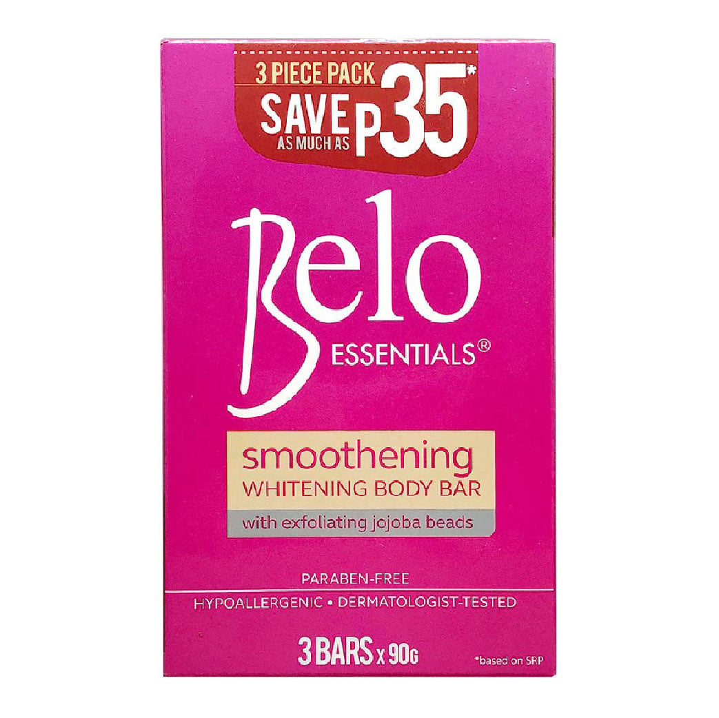 Belo Essentials Body Bar Soap Smoothening Whitening 3x90g