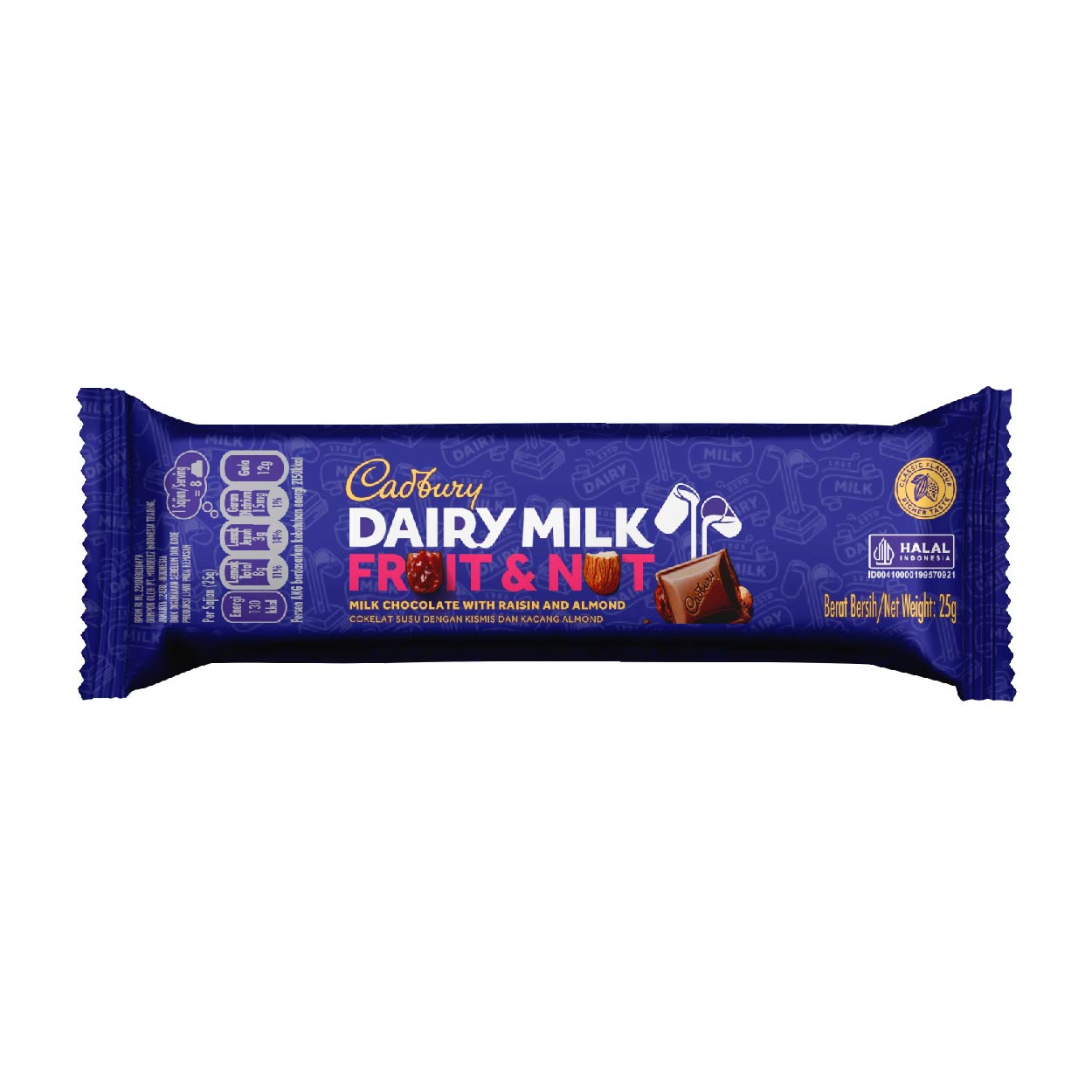 Cadbury Dairy Milk Fruit & Nut Chocolate 25g