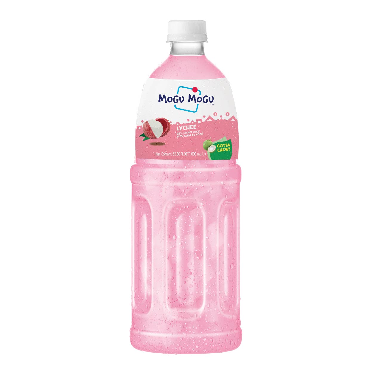 Mogu Mogu Lychee Juice with Nata de Coco 1L