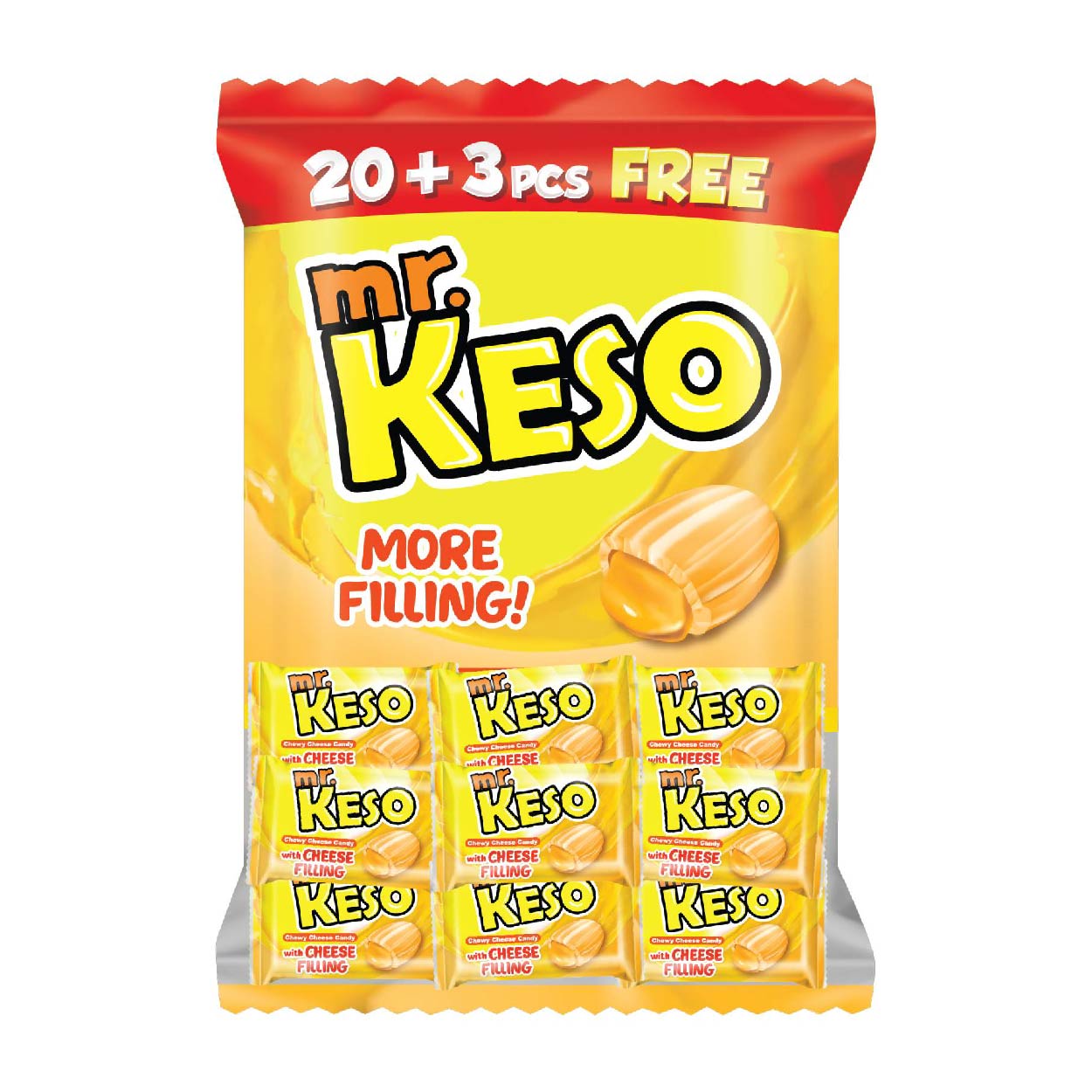 Mr. Keso Chewy Cheese Candy 20s + Free