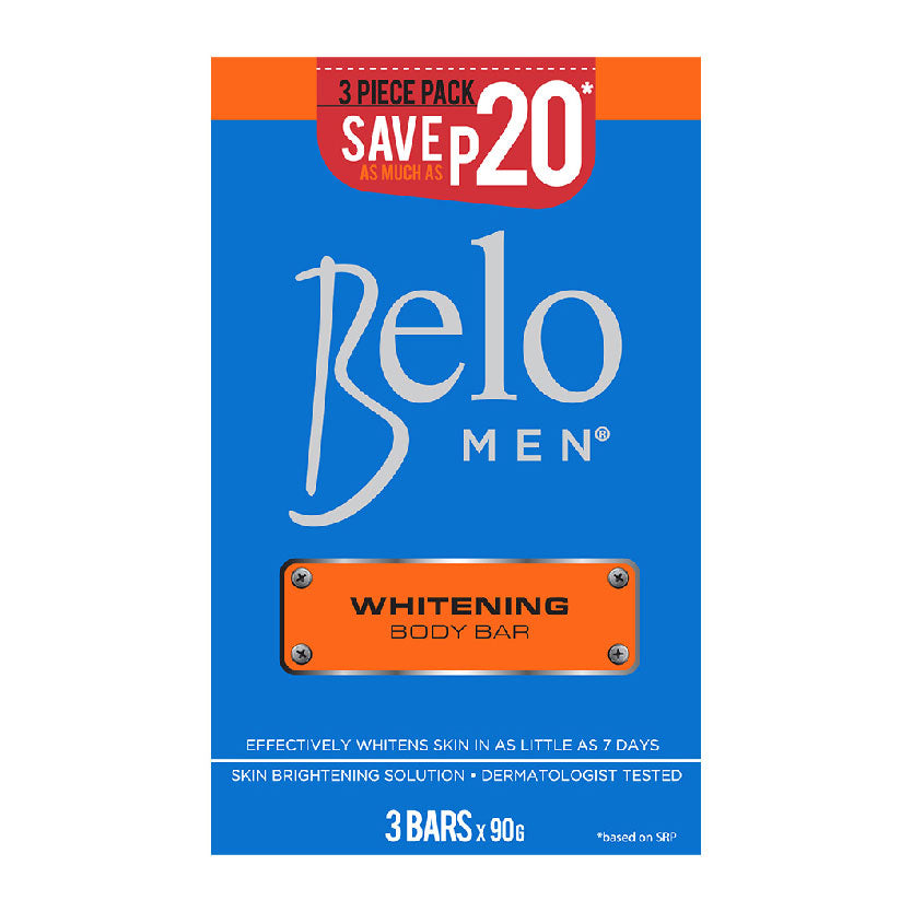Belo Men Whitening Body Bar 90g 3s Savings Pack