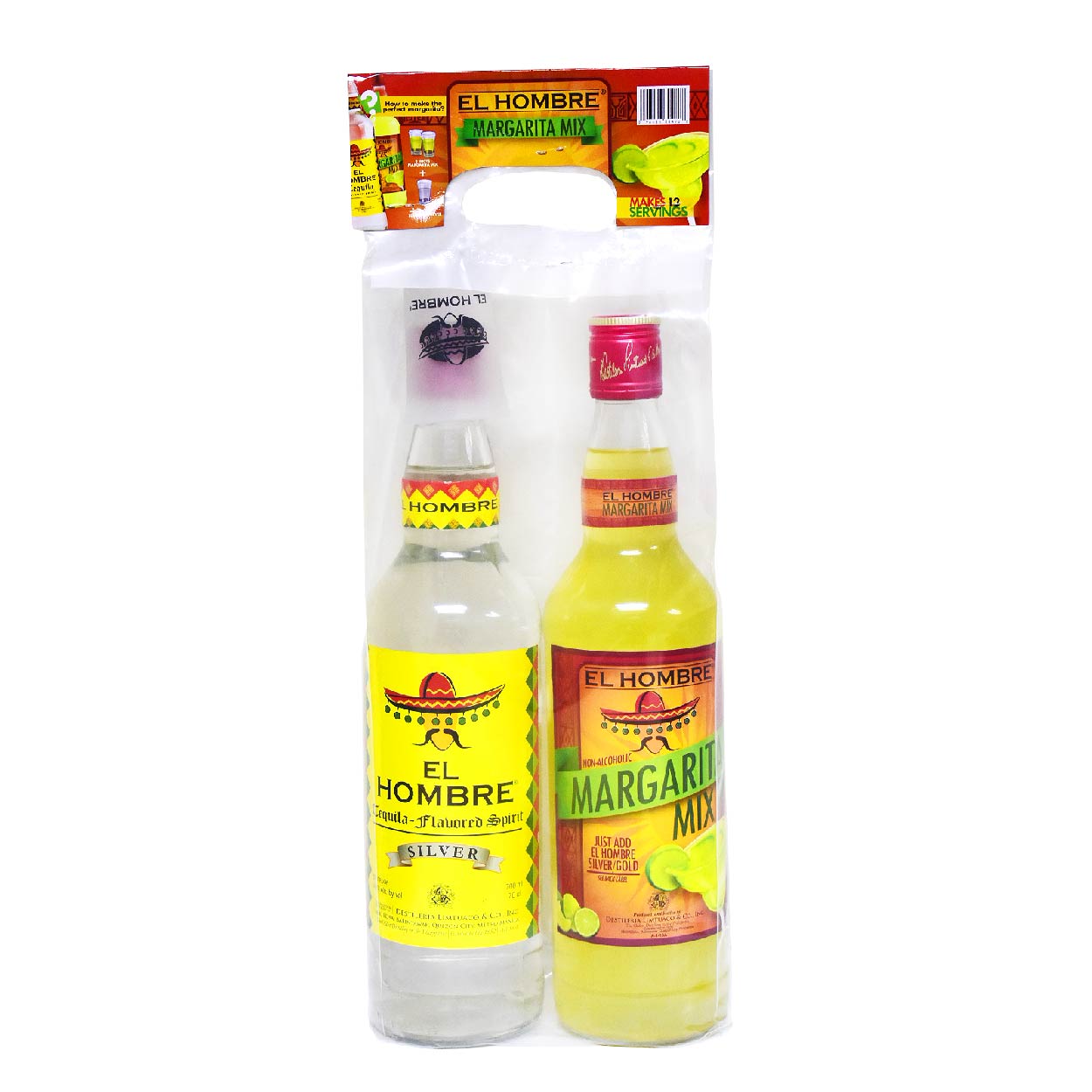 El Hombre Margarita Mix 700ml with Shot Glass