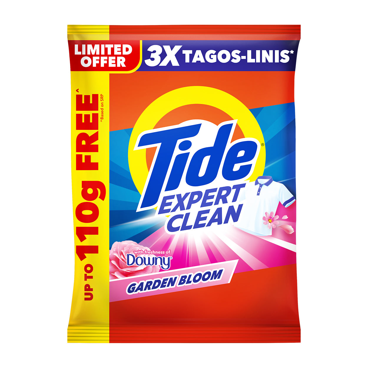 Tide Expert Clean Laundry Powder Downy Garden Bloom 585/700g