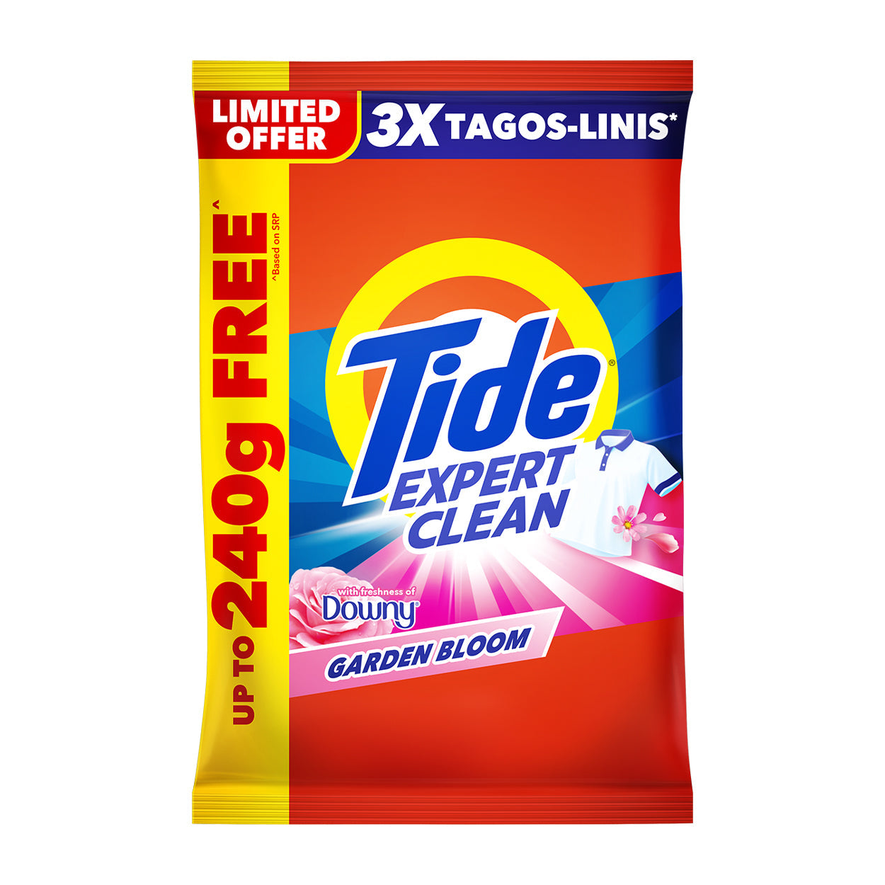 Tide Expert Clean Laundry Powder Downy Garden Bloom 1.22kg/1465g